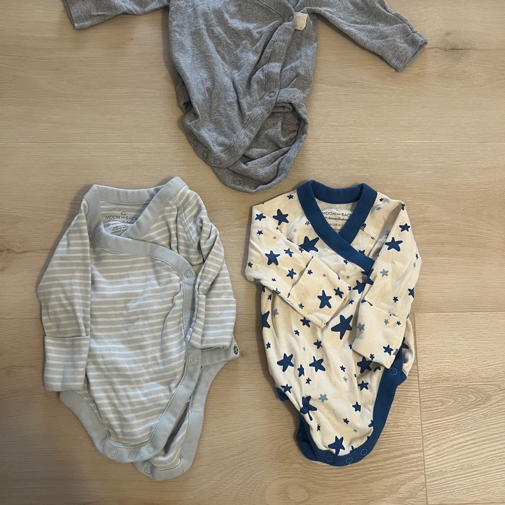 Hanna Andersson Starry and Striped Bodysuit Trio